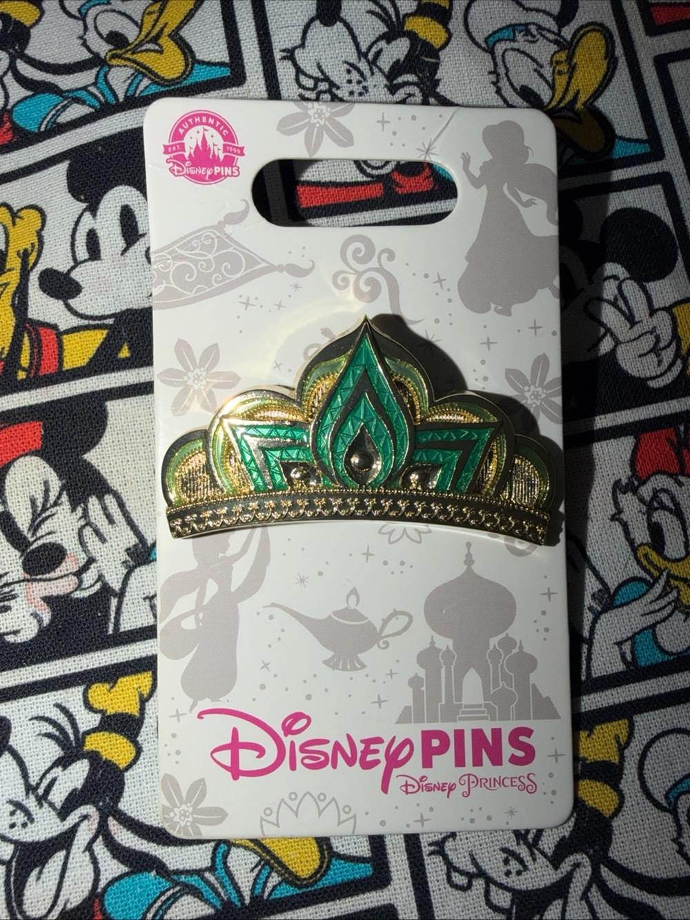 Disney Parks Princess Tiara Crown Jasmine Aladdin Pin New 2024
